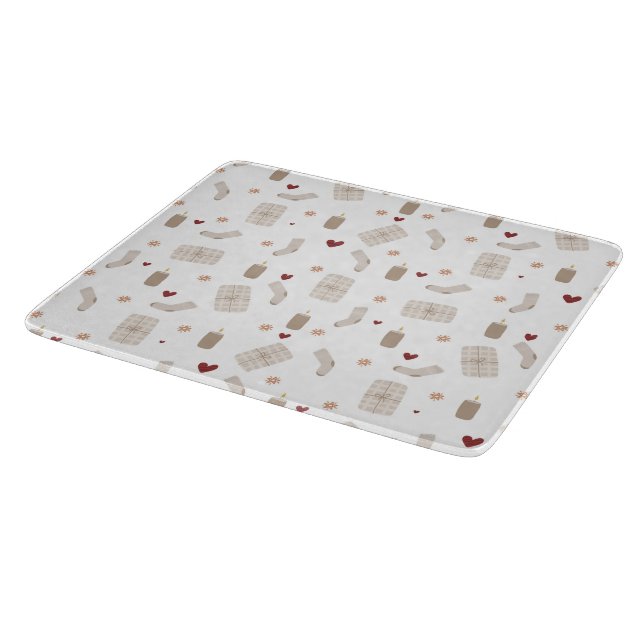 Glass Cutting Board - Christmas Pattern Schneidebrett (Ecke)