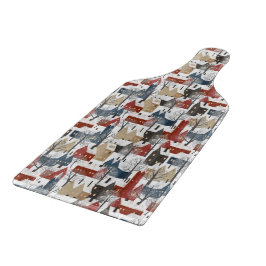 Glass Cutting Board - Christmas Pattern Schneidebrett