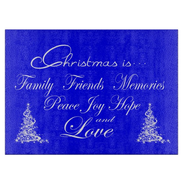 Glass Cutting Board/Christmas Schneidebrett (Vorderseite)