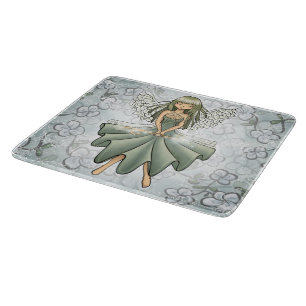 Glass Cutting Board- Fairy Summoning Spring Design Schneidebrett