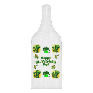 Glass Cutting Board Happy St. Patrick's Day Schneidebrett