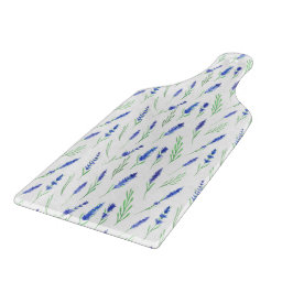 Glass Cutting Board - Lavender Pattern Schneidebrett