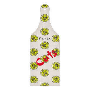 Glass Cutting Board Lemon Schneidebrett