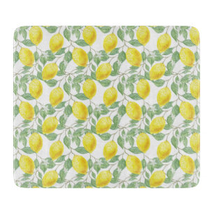 Glass Cutting Board Lemons Schneidebrett
