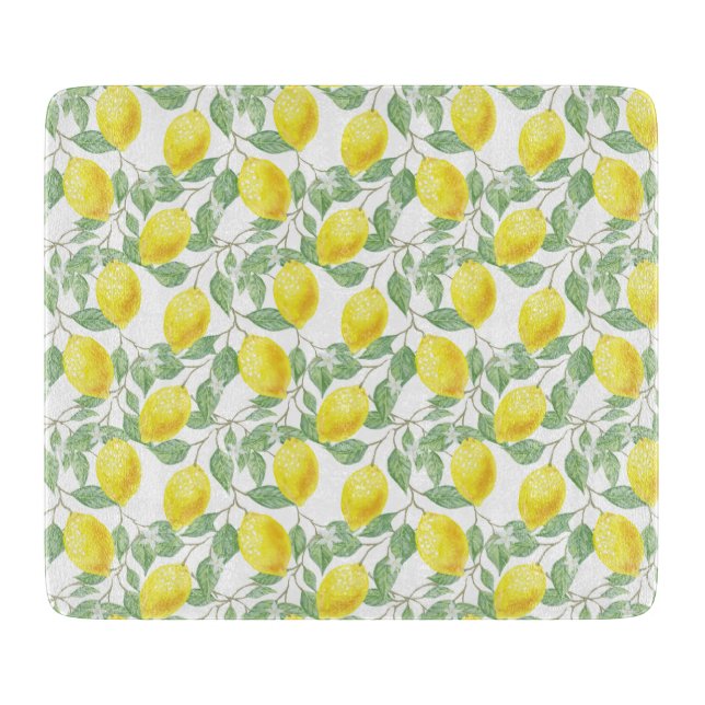 Glass Cutting Board Lemons Schneidebrett (Vorderseite)