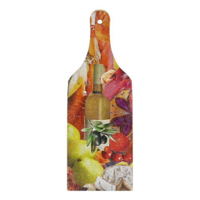 Glass Cutting Board mit lebendiger Orange Schneidebrett (Vorderseite)