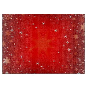 Glass Cutting Board/Snow Flakes Schneidebrett