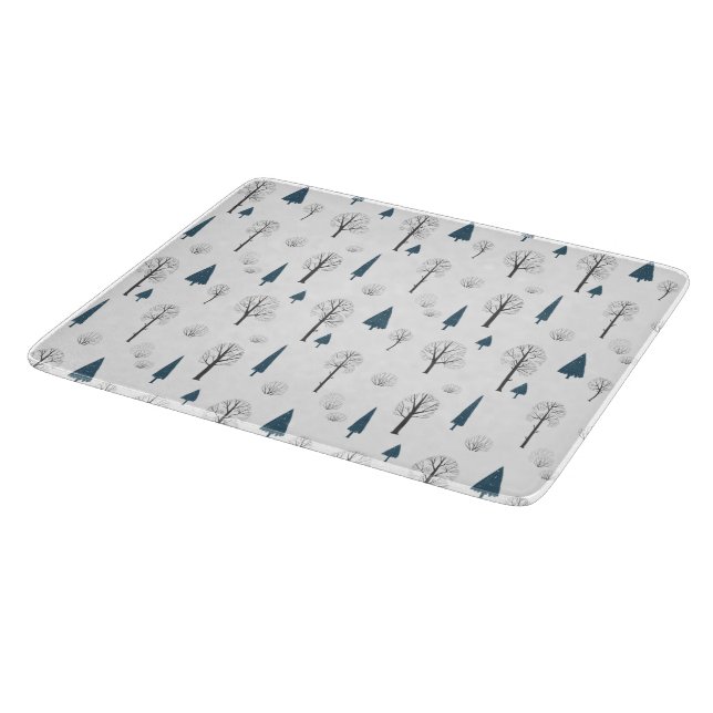 Glass Cutting Board - Winter Pattern Schneidebrett (Ecke)