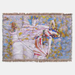 Glass Dancer in fließendem Kleid Decke