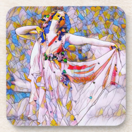 Glass Dancer in fließendem Kleid Getränkeuntersetzer