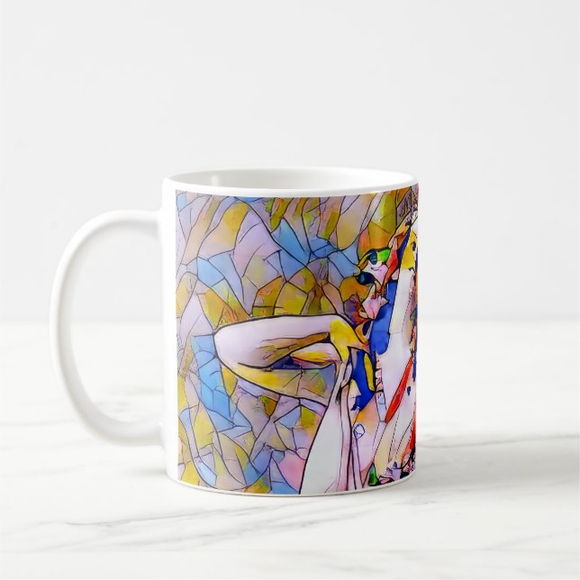 Glass Dancer in fließendem Kleid Kaffeetasse (Links)