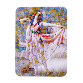 Glass Dancer in fließendem Kleid Magnet