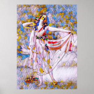 Glass Dancer in fließendem Kleid Poster