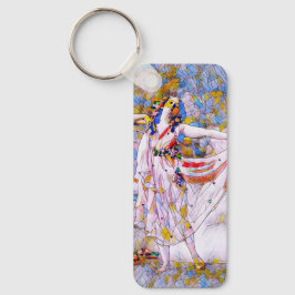 Glass Dancer in fließendem Kleid Schlüsselanhänger