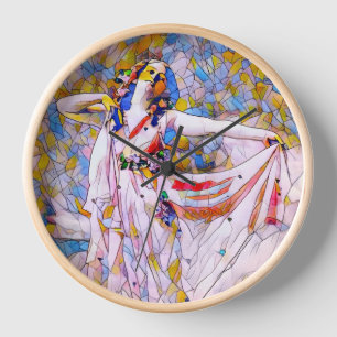 Glass Dancer in fließendem Kleid Uhr