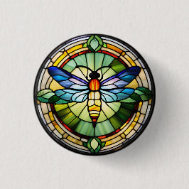 Glass Dragonfly Button