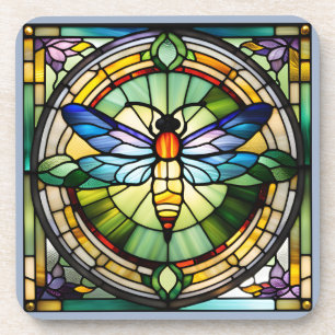 Glass Dragonfly Getränkeuntersetzer
