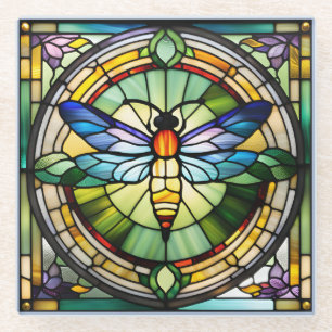 Glass Dragonfly Glasuntersetzer