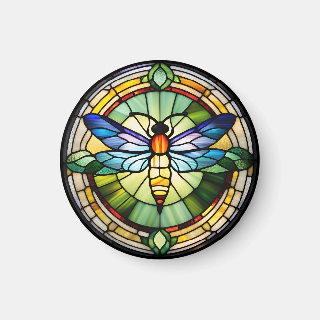 Glass Dragonfly Magnet (Vorne)