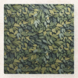 Glass Green Leafy Drink Untersetzer