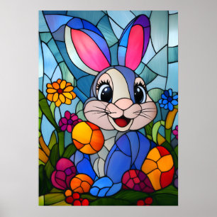 Glass Happy Osterfest Sonnige Wand Kunst, Dichtung Poster