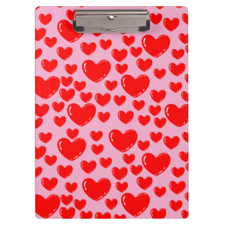 glass hearts klemmbrett