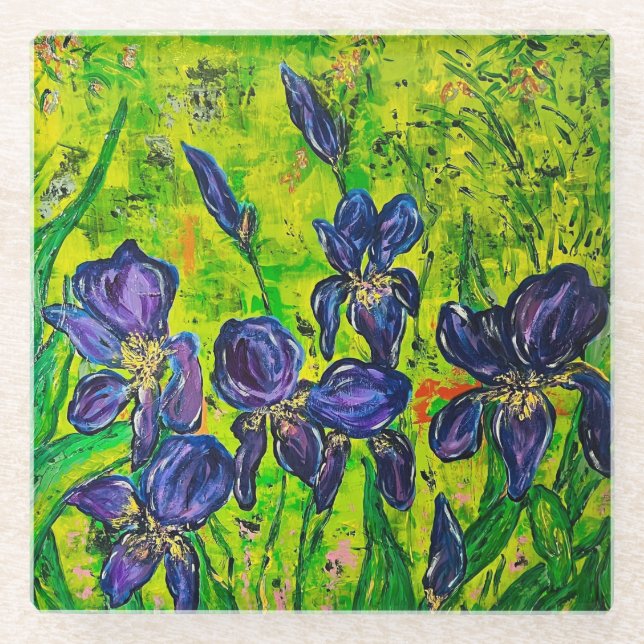 Glass Iris Untersetzer (Vorderseite)