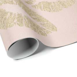 Glass Kiss Lips Makeup Blush Champagne Gold Pink Geschenkpapier