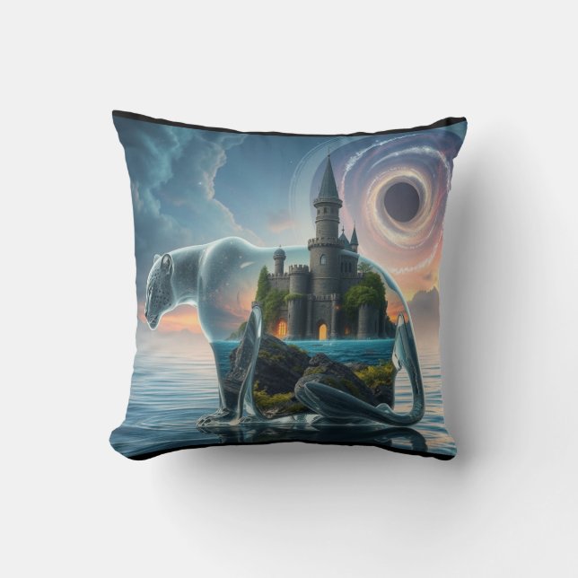 Glass Leopard Cosmic Castle & Bunny, Panda & Puppy Kissen (Vorderseite)