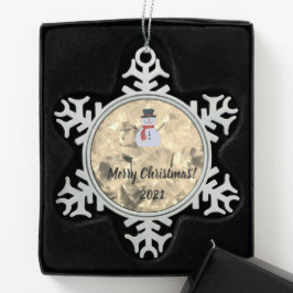 Glass Look Design Snowflake Gerahmte Ornament