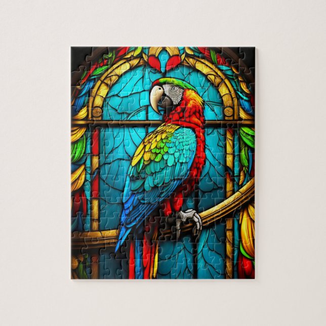 Glass Macaw Puzzle (Vertikal)