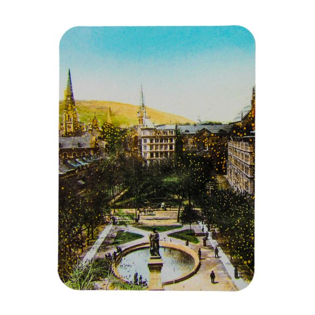Glass Magic Lantern Slide MONTREAL 1890 Canada Pos Magnet (Vertikal)