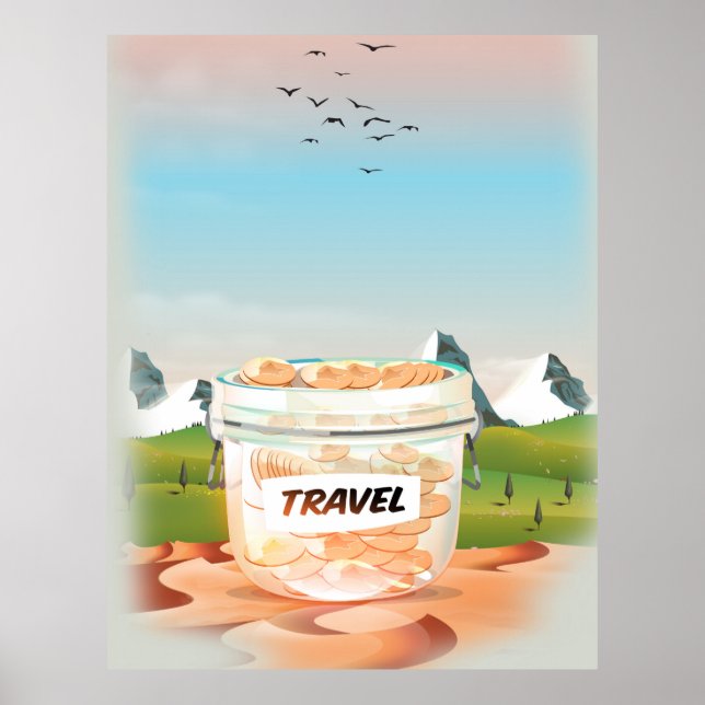 Glass Money Travel Jar Poster (Vorne)