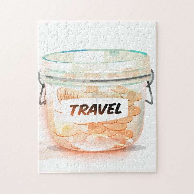 Glass Money Travel Jar Puzzle (Vertikal)