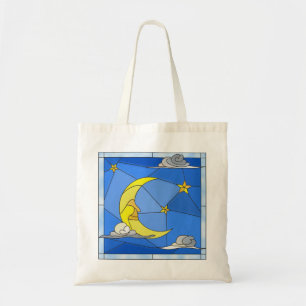 Glass Moon, Stars und Wolken Tote Tasche