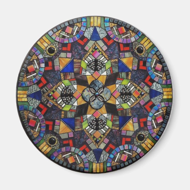 Glass Mosaic Mandala Magnet (Vorne)