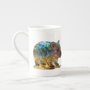 Glass Opalized Australian Wombat Prozellantasse