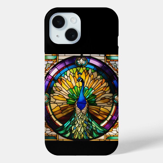 Glass Peacock Case-Mate iPhone Hülle (Rückseite)