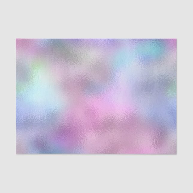 Glass Pink Blue Metallic Abstrakt Ombre Pastel Seidenpapier (Vorderseite)