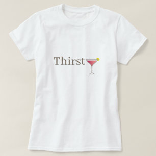 Glass Pink Cocktail Cosmopolitan Minimalistischer T-Shirt