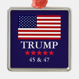 GLASS PRESIDENT DONALD TRUMP CHRISTMAS ORNAMENT AUS METALL