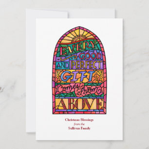 Glass Religious Non-Foto-Urlaubskarte Feiertagskarte