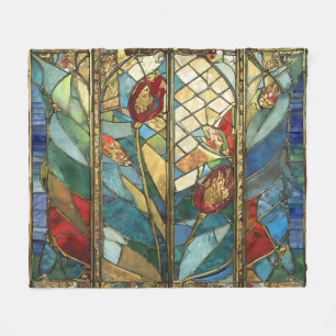 Glass Rote Hauptopftiere bei Sonnenaufgang Fleecedecke