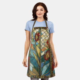 Glass Rote Hauptopftiere bei Sonnenaufgang Schürze