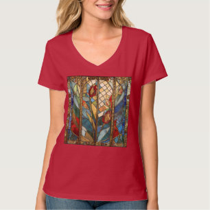 Glass Rote Hauptopftiere bei Sonnenaufgang T-Shirt