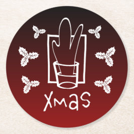 Glass Runder Pappuntersetzer