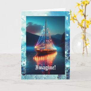 Glass Sailboat Geburtstagskarte Karte