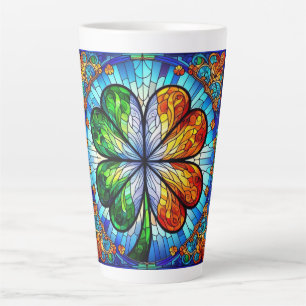 Glass Saint Patrick's Day Irish Clover Milchtasse