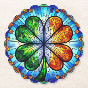 Glass Saint Patrick's Day Irish Clover Untersetzer