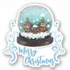 Glass Snowball Winter Village Folies Weihnachten Aufkleber